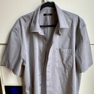 Short sleeves grey mens shirt